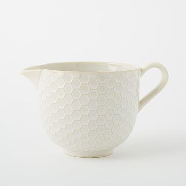 Textured Gravy Boat - White (Honeycomb)