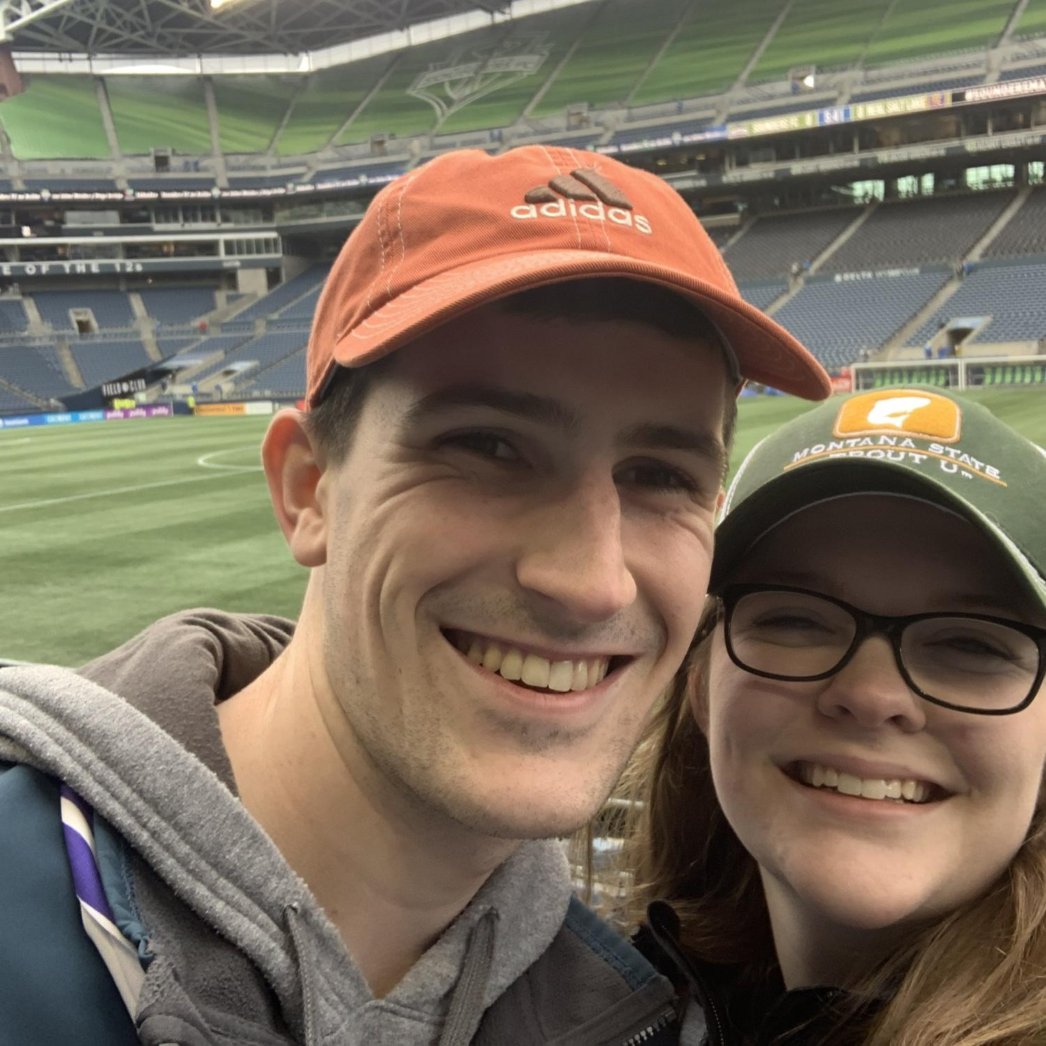 Reese's first Sounders Game.