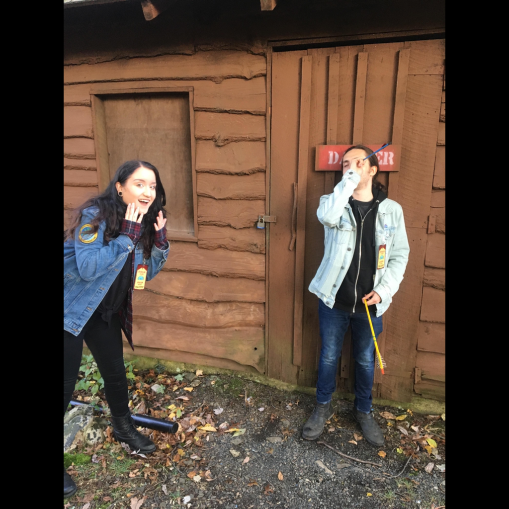 Taking a tour of the camp where they filmed Friday The 13th