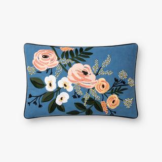 Multicolored Roses Lumbar Throw Pillow