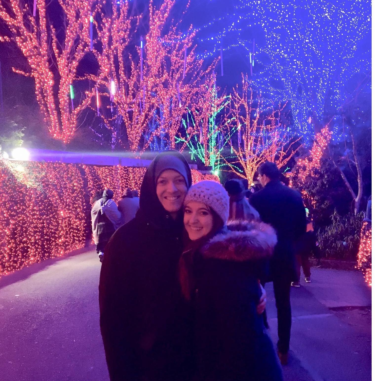 First picture we took together at the Oregon Zoolights!