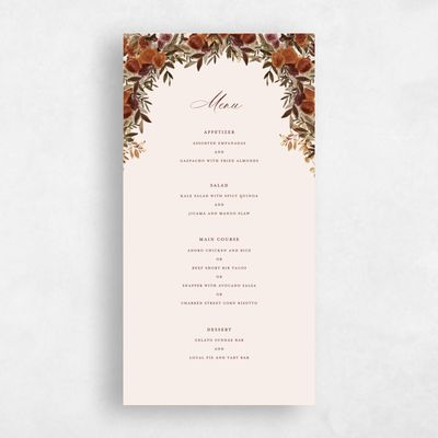 Orange Wedding Menu - Chai