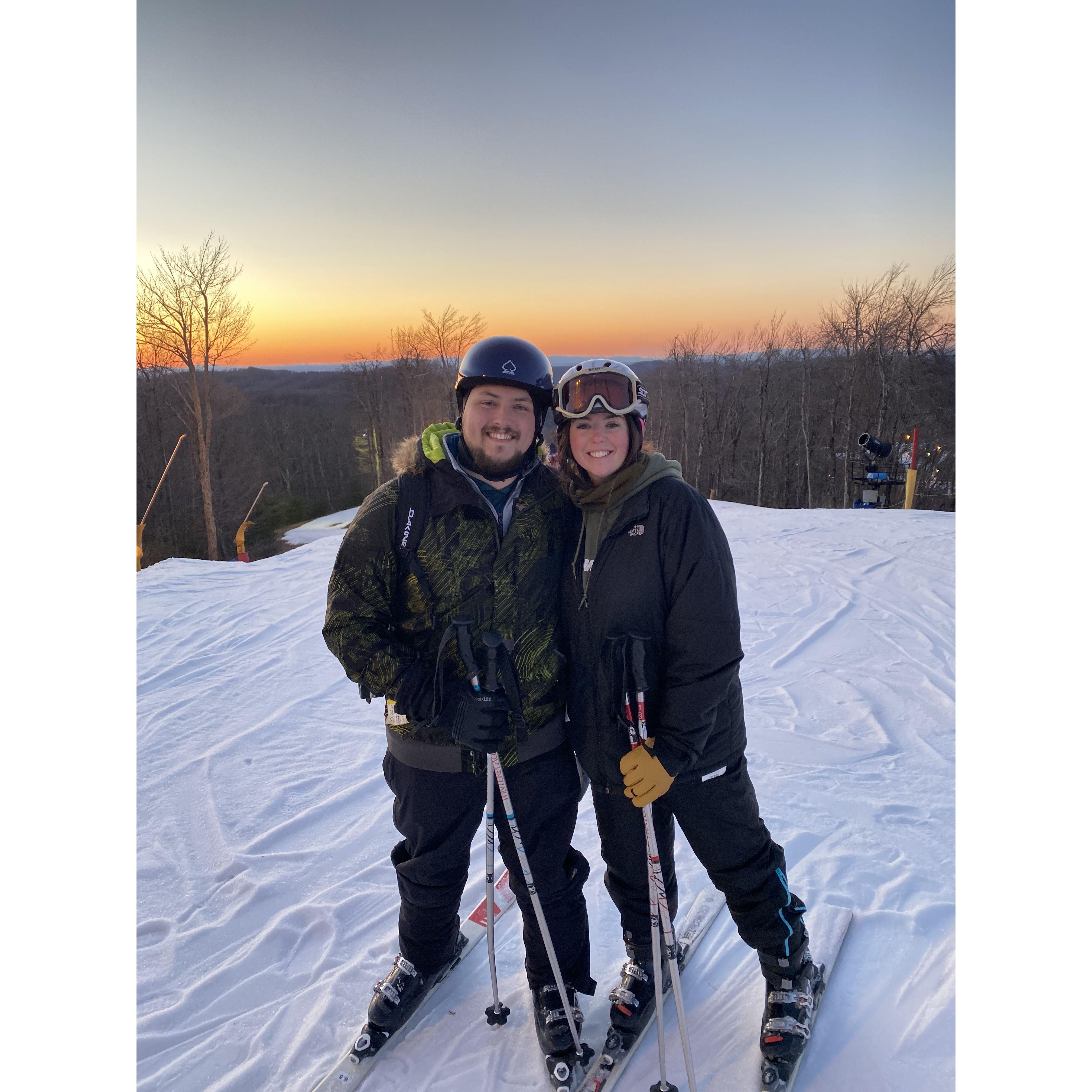 Our first ski trip together to Winter Place, WV.