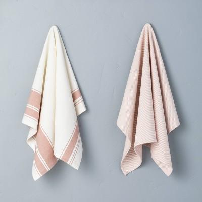2pk Kitchen Towel Set - Hearth & Hand™ with Magnolia - Faded Blue