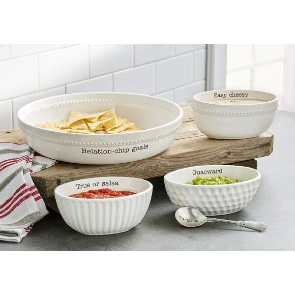 Mud Pie Circa Fiesta Medley 4 Piece Condiment Server Set