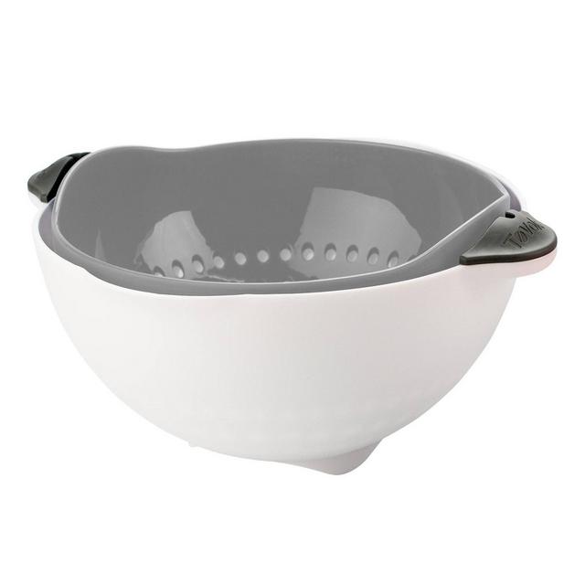 Tovolo 3.5qt Soak N' Strain Colander Oyster Gray