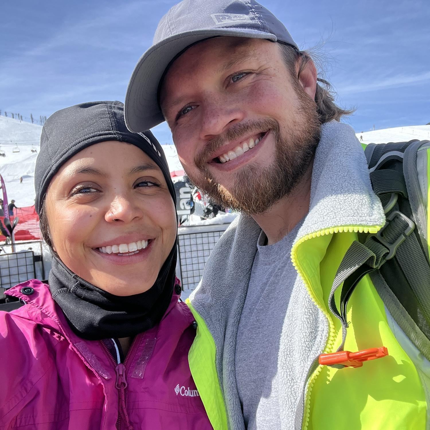 Smiling through the pain. Skiing has been a journey and he's taught me everything I know.