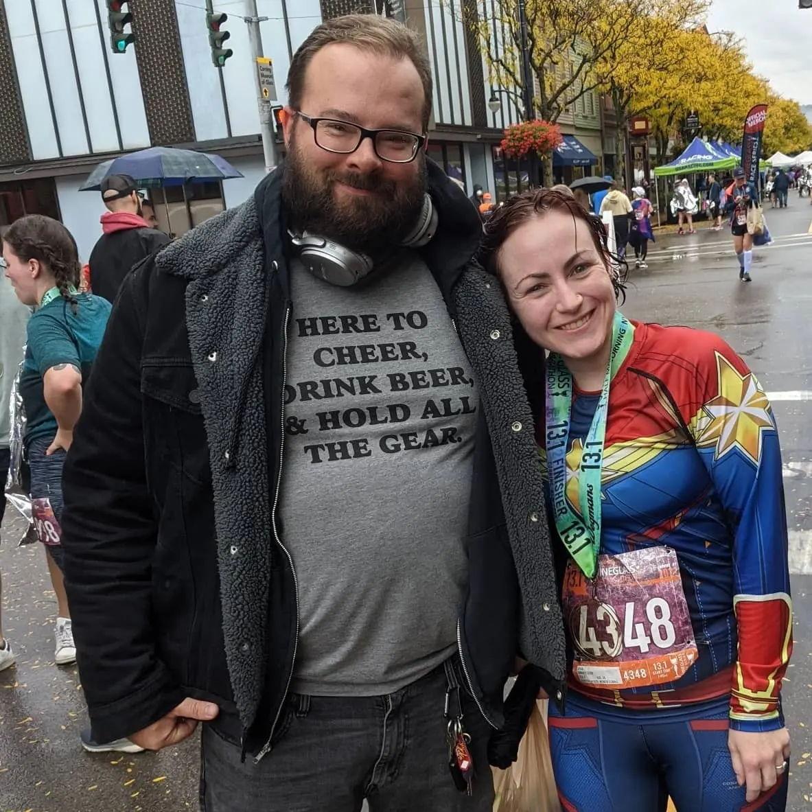 Wet weekend at the Corning Wineglass Half Marathon