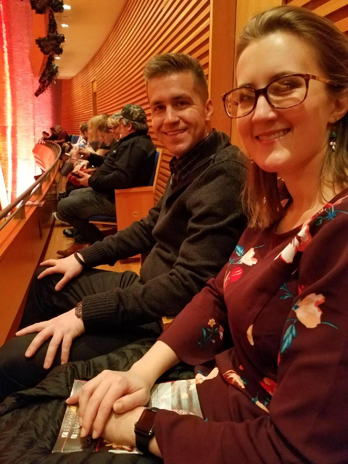 At the Kansas City Symphony Orchestra Christmas production.