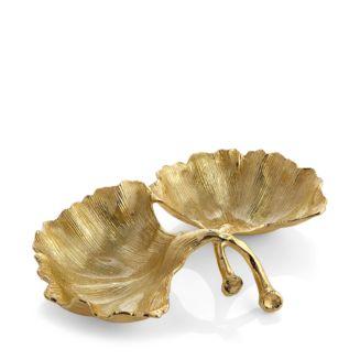 Michael Aram Michael Aram Gingko Two-Section Gold Dish