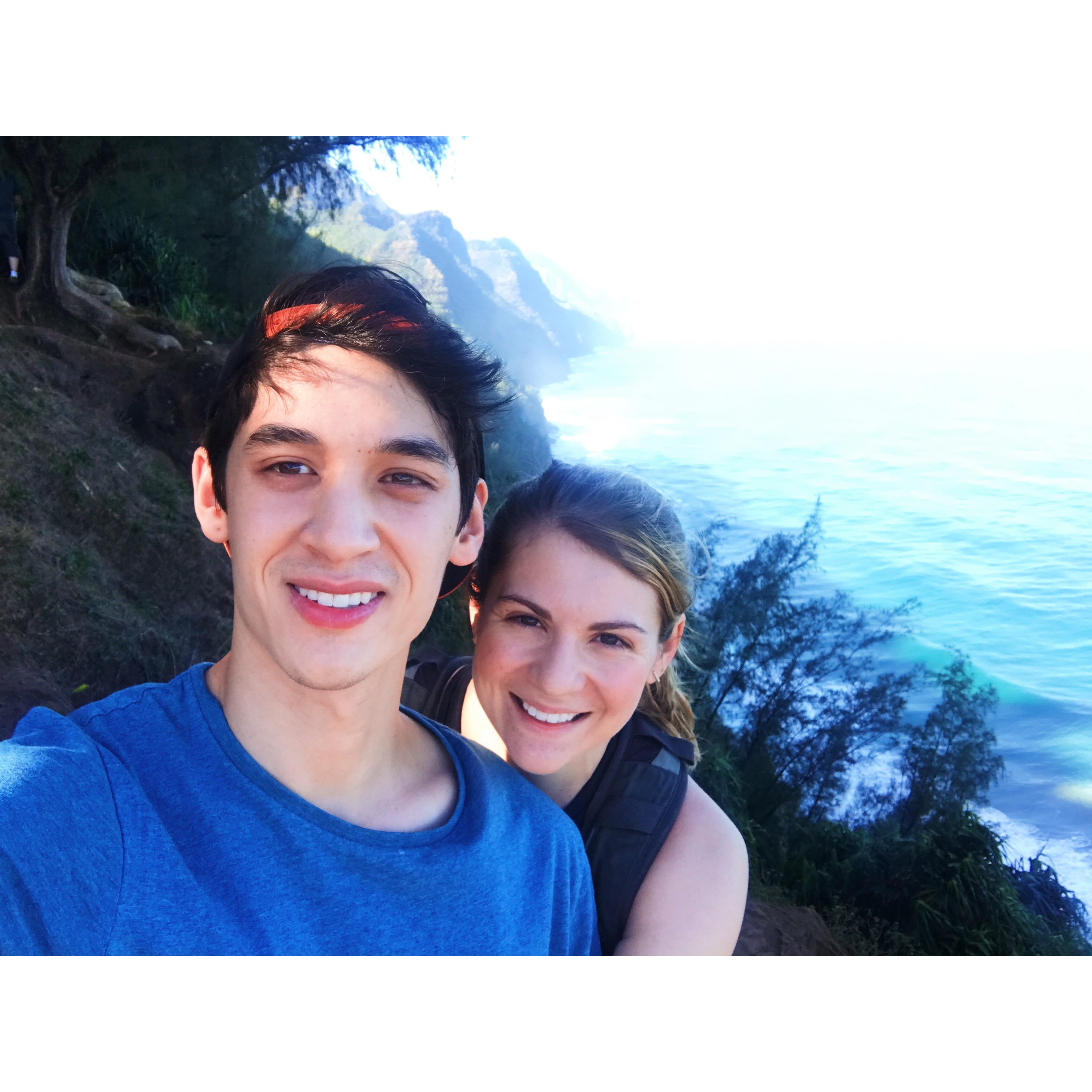 One of the best days together hiking the Napali Coast Trail.