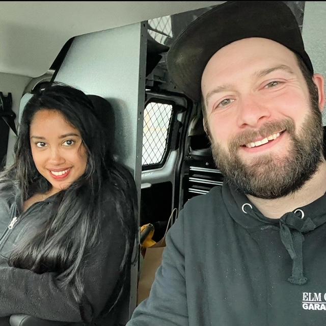 Work van selfie