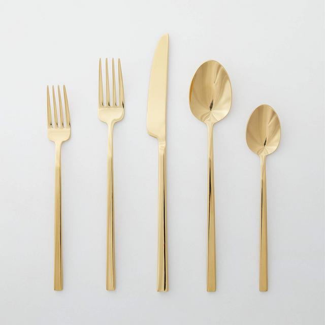 20-Piece Tilt Shiny Gold Flatware