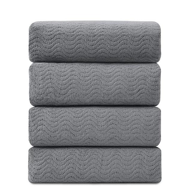 4 Pack Large Bath Towels Set 35x70 Grey Oversized Bath Sheet Chair Towels,  600 GSM Ultra Soft & Absorbent Towels for Bathroom, Quick Dry Towel for Gym  Hotel Camp Pool