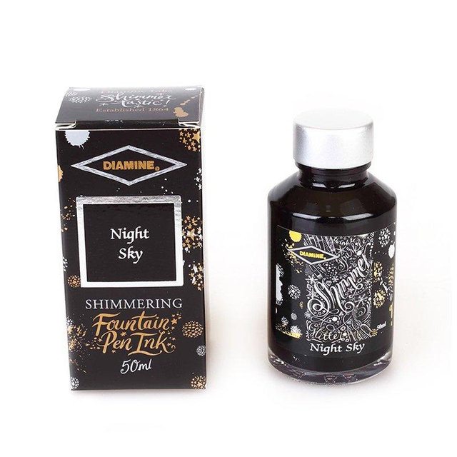 Diamine, Shimmering Fountain Pen Ink, 50ml, Night Sky, 9000