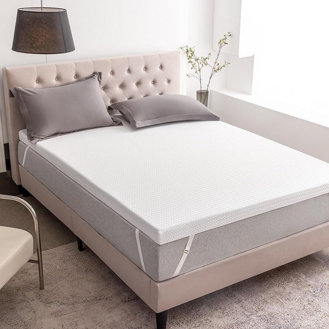 Erdoru 3 Inch Mattress Topper Queen - Gel Memory Foam for Pressure Relief, Premium Soft Cooling Sleep, Non-Slip Design with Removable&Washable Cover, CertiPUR-US Certified