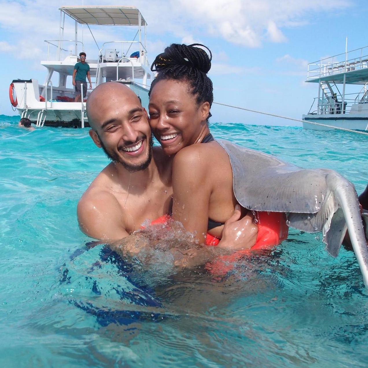 In the Caribbean Sea with Sting Rays
