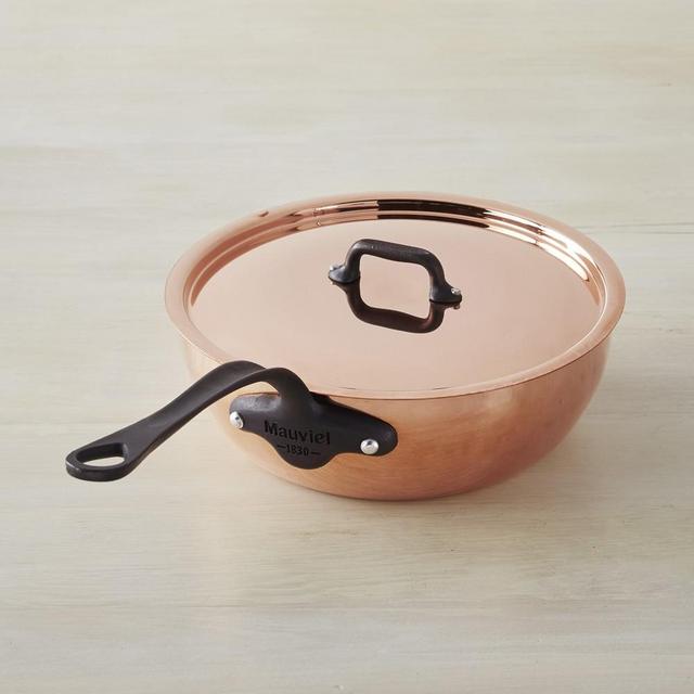 Mauviel M250C Copper Curved Splayed Sauté Pan, 9 1/2"