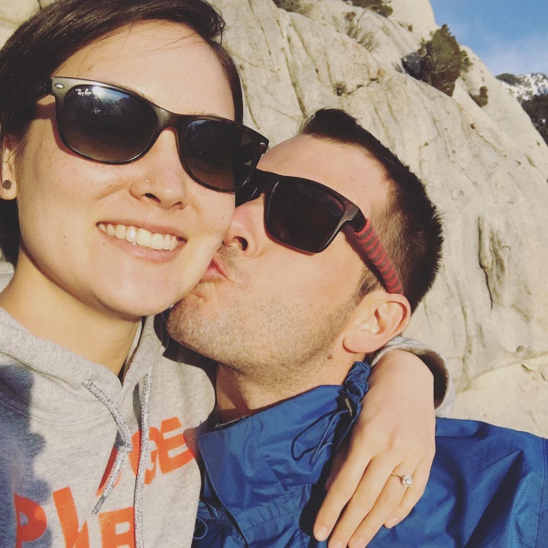When Brian proposed in Little Cottonwood Canyon 04-01-18 <3