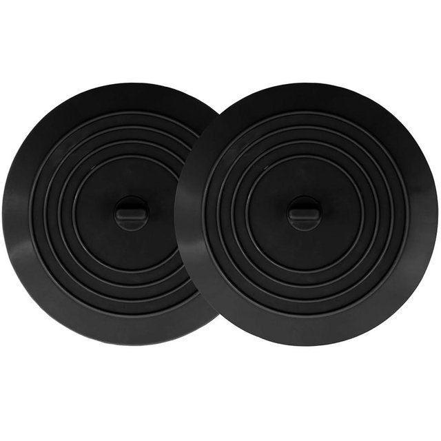 V-TOP Bathtub Drain Stopper 2 Pack, 5 inches Silicone Tub Stopper Shower Drain Cover, Bath Tub Plug Hair Stopper,Universal Flat Suction Renter Friendly Bath Accessories