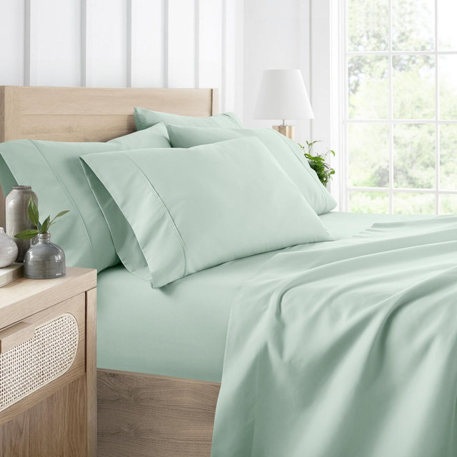 Solid 6 Piece Sheet Set - Ultra Soft - Becky Cameron , Mint, California King
