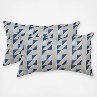 Triangles Linen Pillow, Set of 2