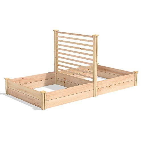 Greenes Fence Premium Cedar Raised Garden Bed with Trellis
