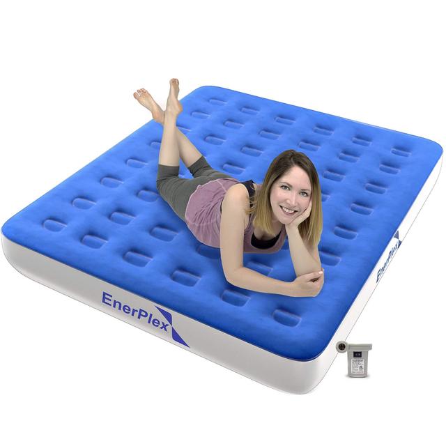 EnerPlex Queen Air Mattress (Queen, Blue)