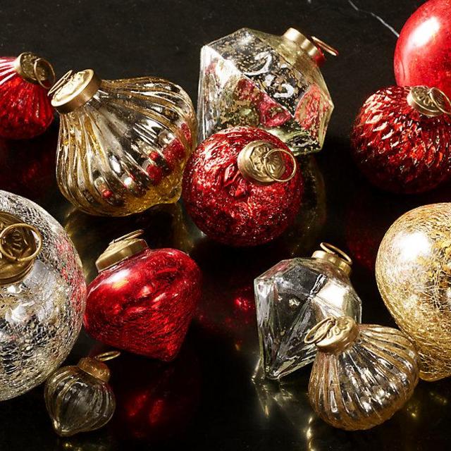 Handblown Mercury Glass Ornament - Mini