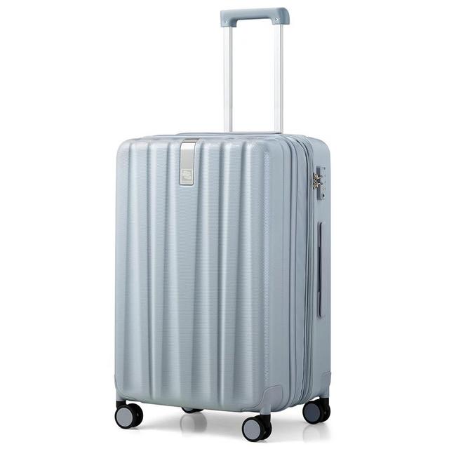 Hanke 24 Inch Expandable Checked Luggage Lightweight PC Hard Shell Luggage Suitcases with Wheels Tsa Luggage Rolling Large Suitcase Travel Luggage Bag for Go to University.(Gray)