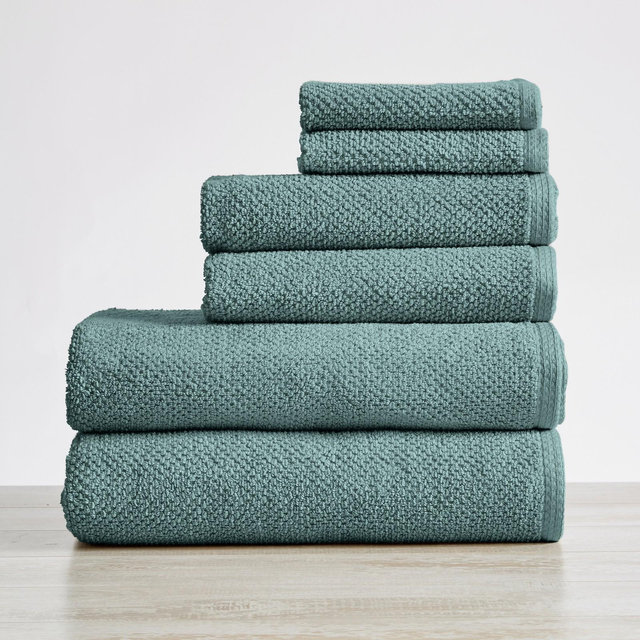 100% Cotton Quick Dry Popcorn Textured Bath Towel Set - Great Bay Home