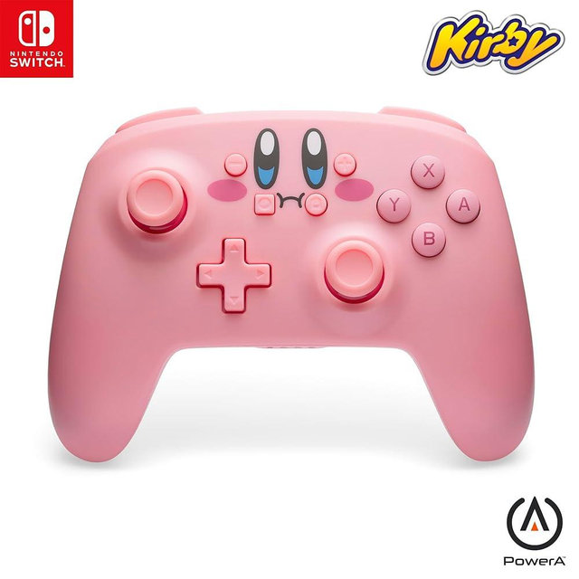 PowerA Wireless Controller for Nintendo Switch – Kirby Mouthful, Nintendo Switch - OLED Model, Nintendo Switch Lite, Gamepad, game controller, Bluetooth controller, motion controls, officially licensed