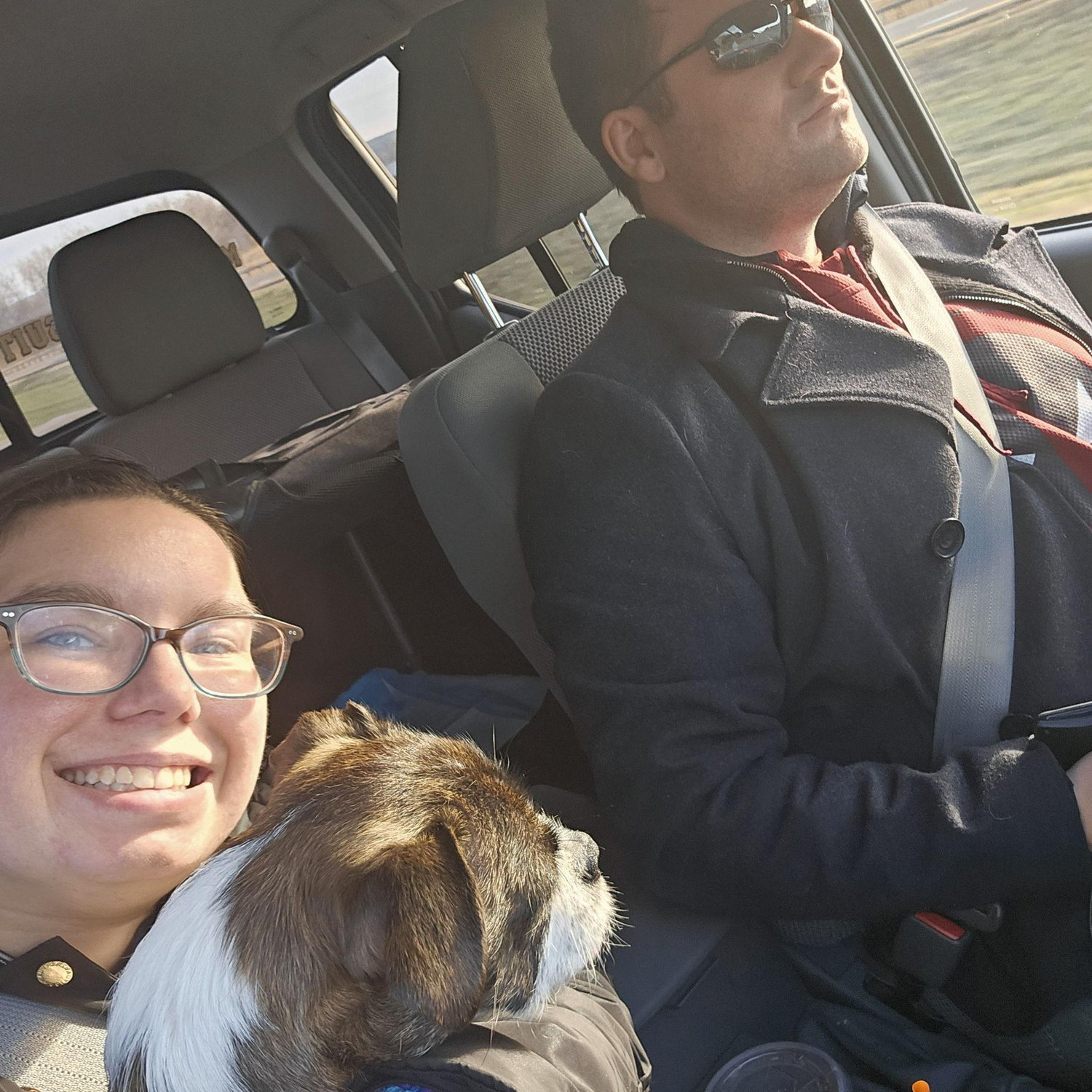 Our first roadtrip with Fenway. Thanksgiving 2024