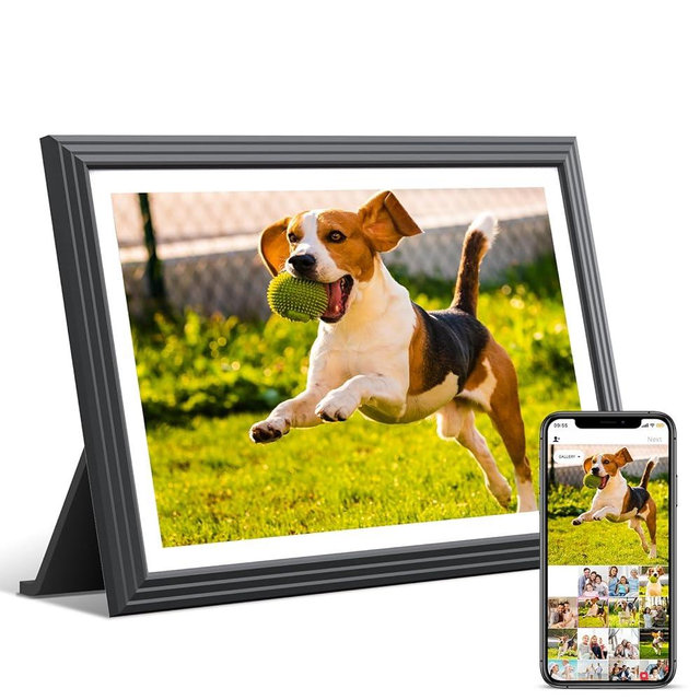 TOLOVE Digital Picture Frame 10.1 Inch-16G WiFi Digital Photo Frame,1280 * 800 HD IPS Touch Screen Smart Cloud Photo Frame, to Share Photos Or Videos Remotely Via APP Email- Android/iOS