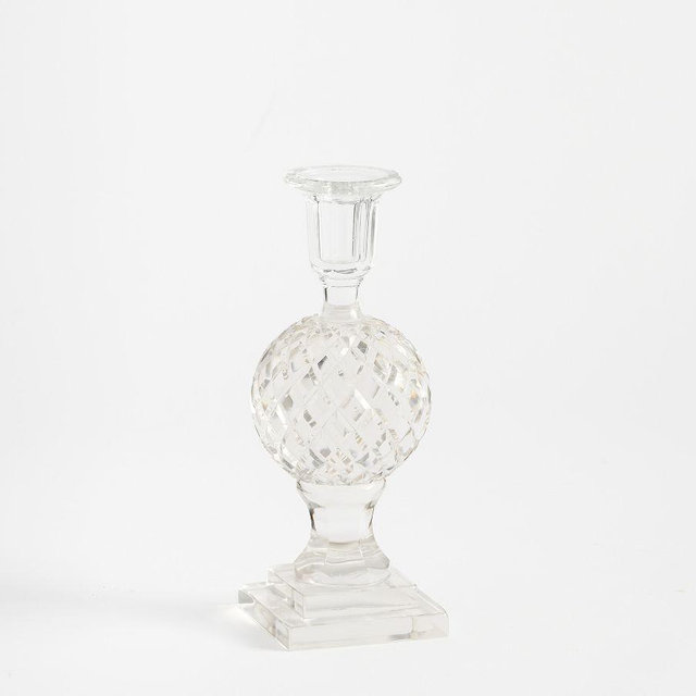 LoveShackFancy Cut Glass Ball Candleholder, Medium