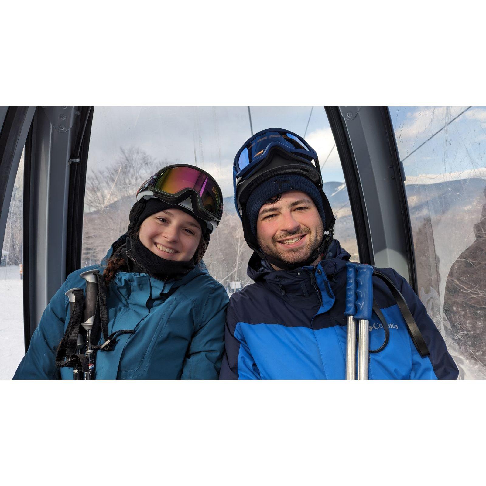 Skiing the day before we got engaged