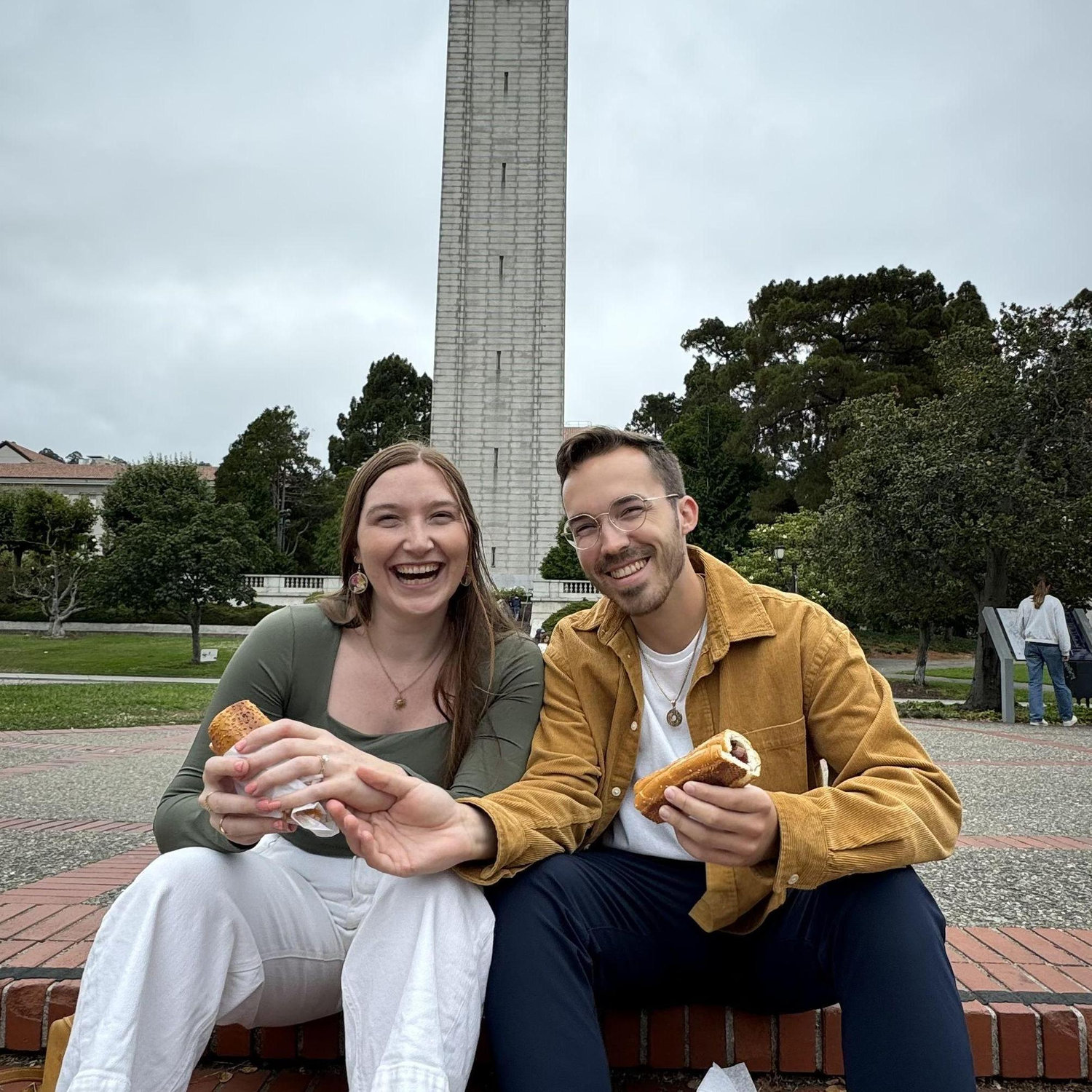 Getting Top Dog before our engagement photo shoot - Berkeley, August 2024