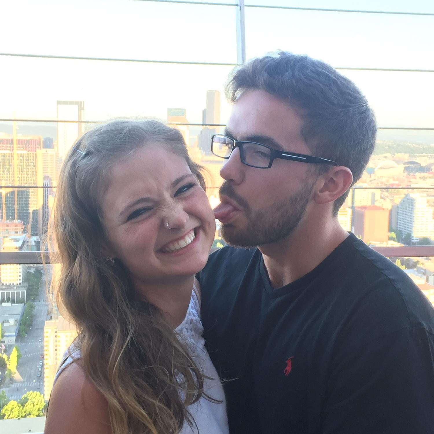 Silly on top of the Space Needle, 2015