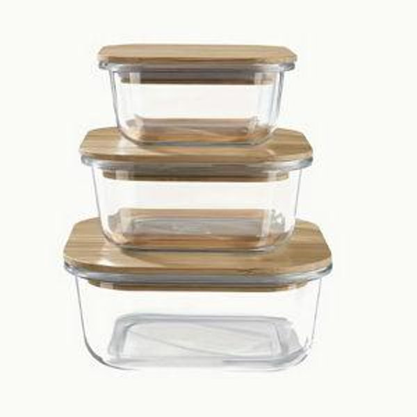 Glass food storage containers