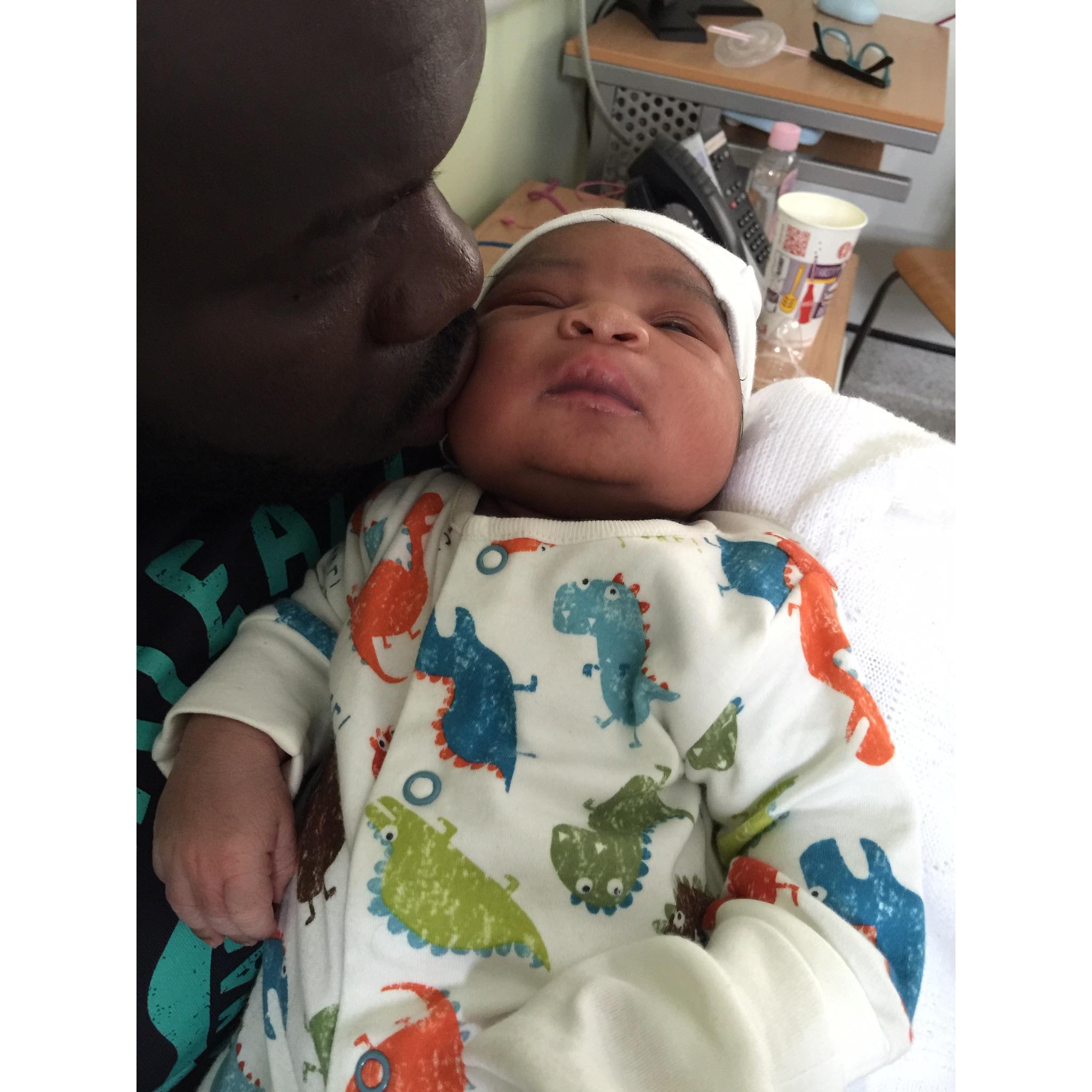 First Father’s Day. Our Coley was only hours old