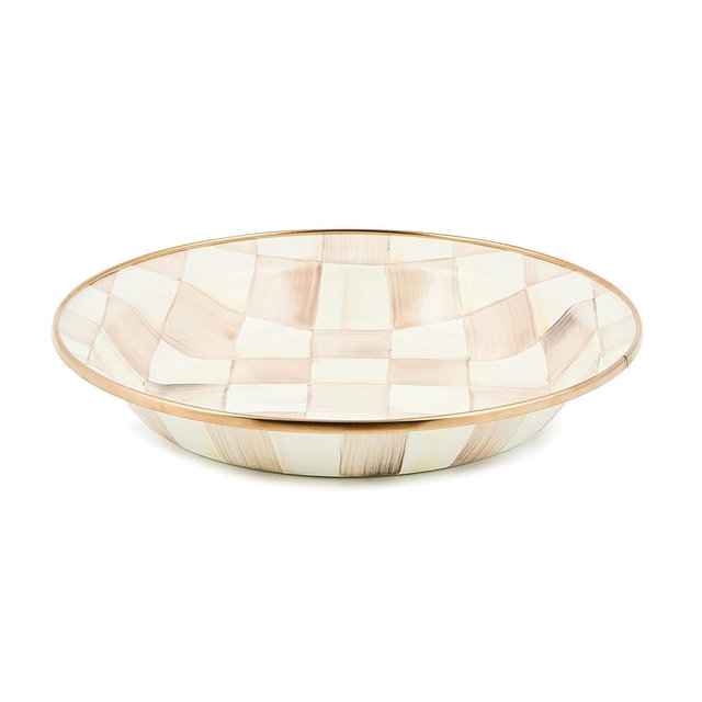 MACKENZIE-CHILDS Mocha Check Pie Plate