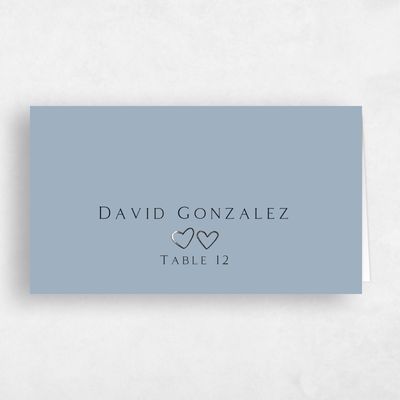 Powder Blue Wedding Place Card - Dunluce