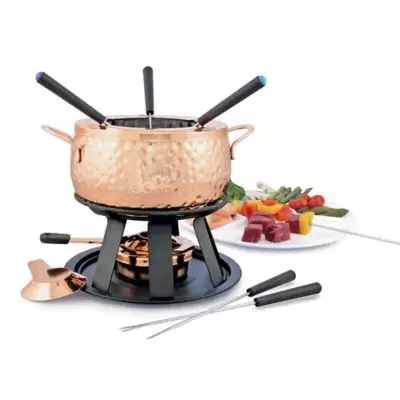 Swissmar Biel 11-Piece Copper Fondue Set