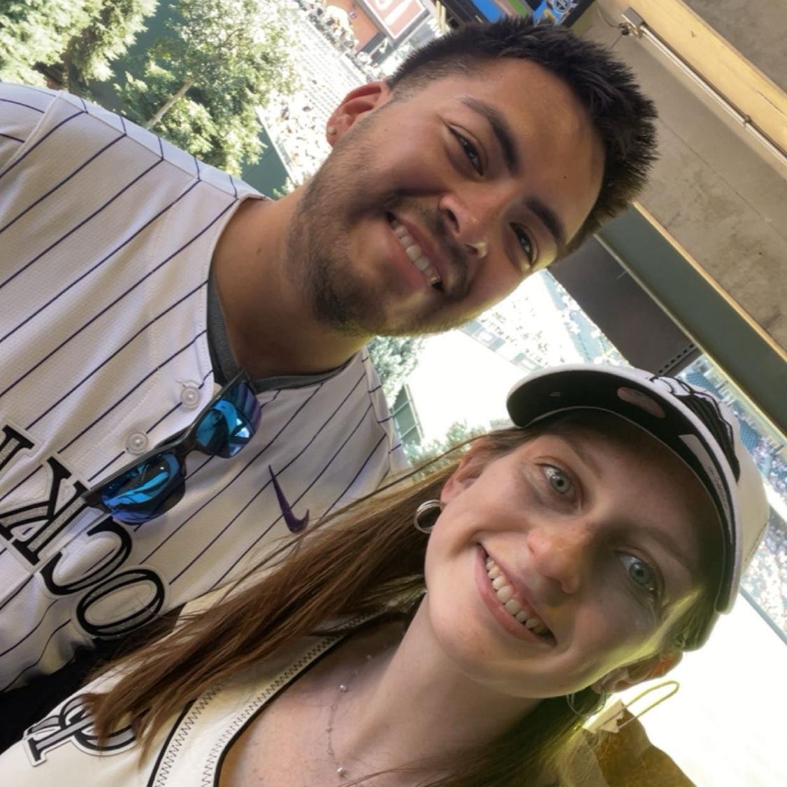 Day before our engagement! Morgan had no idea the ring was in Roman's pocket.