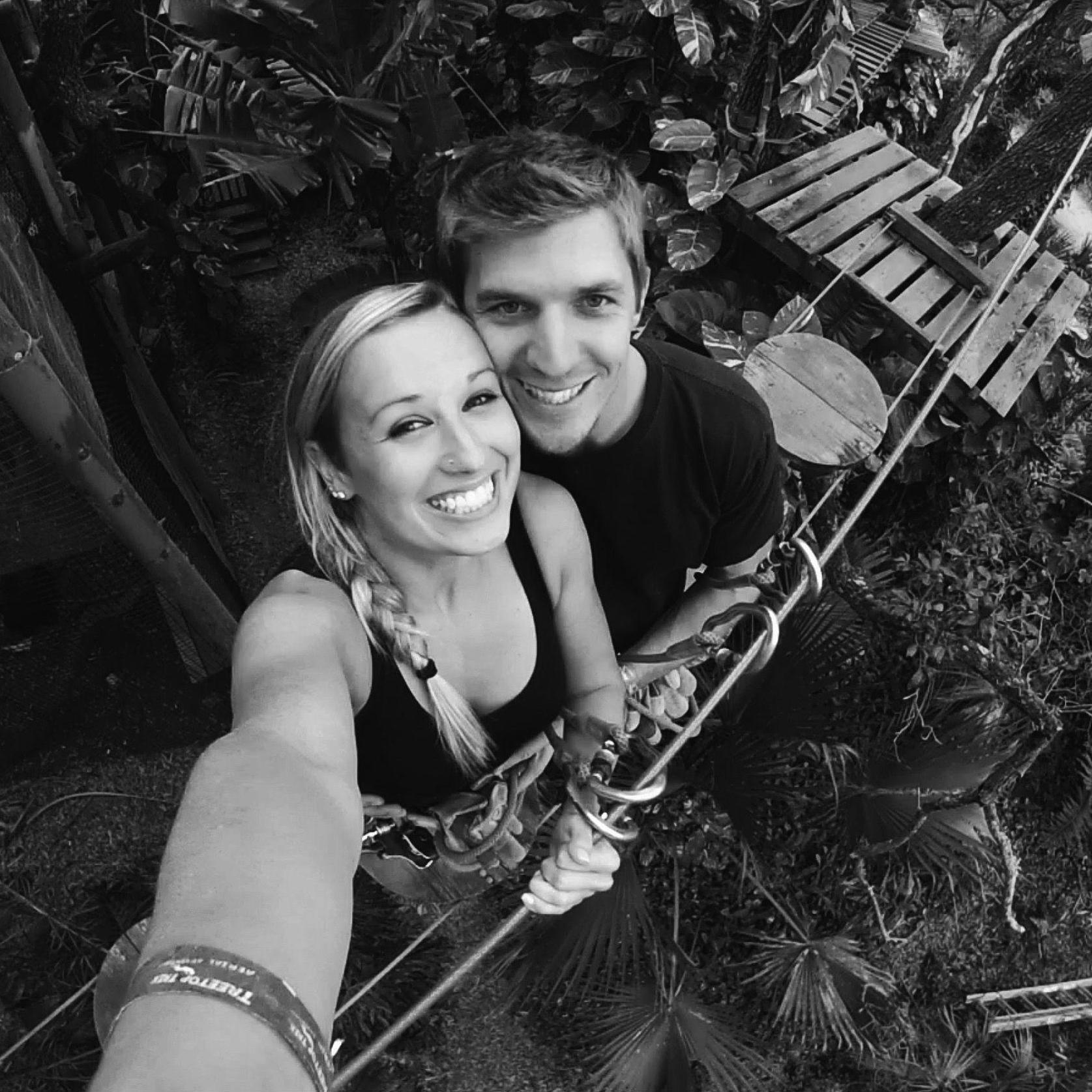 One year of dating, ziplining!