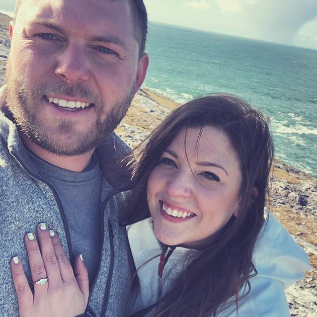 Ireland, the wild atlantic, cold wind, and a whole lotta love, we became engaged. Although Al looks a little pained, we swear it was the best day!