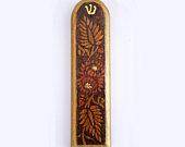 Solid Reclaim Wood Mezuza Case, Mezuza...