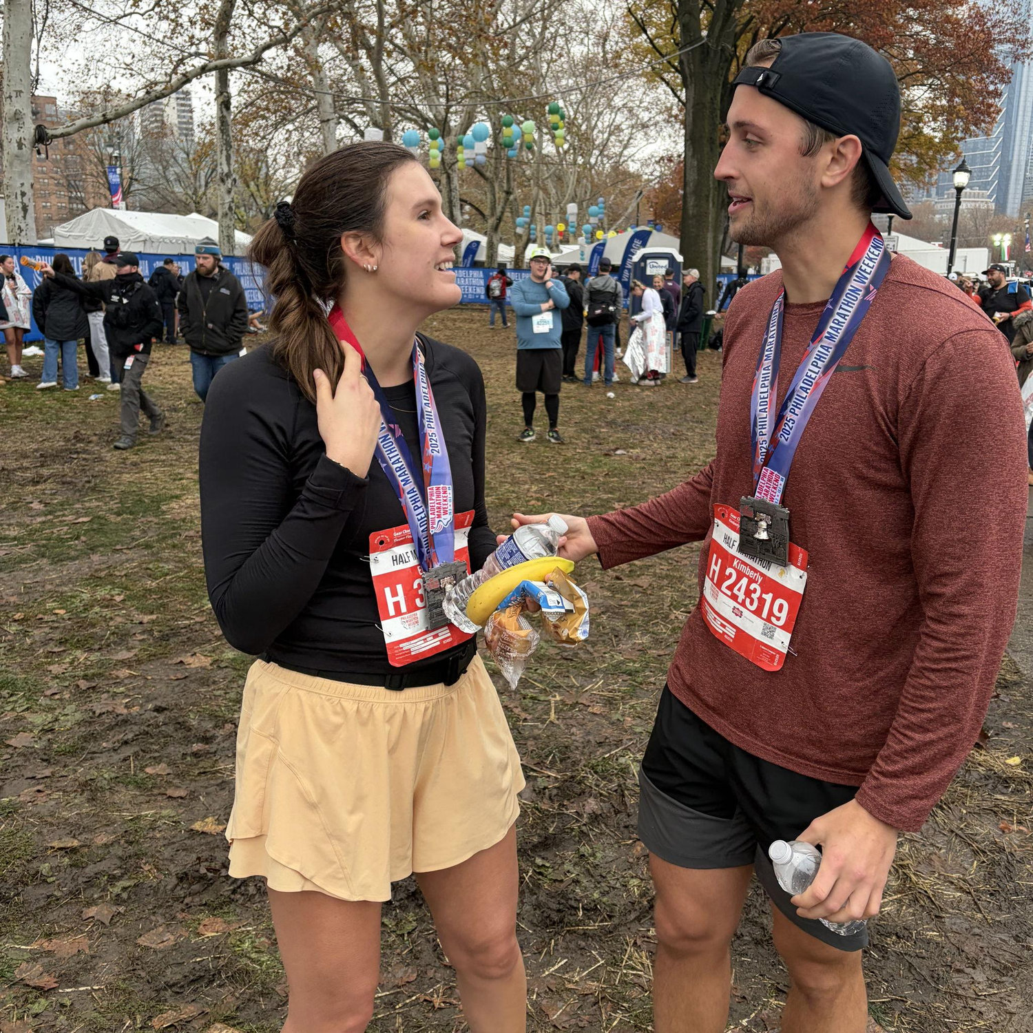 Our first half marathon, Jack was the 28th fastest…. Woman over 60
