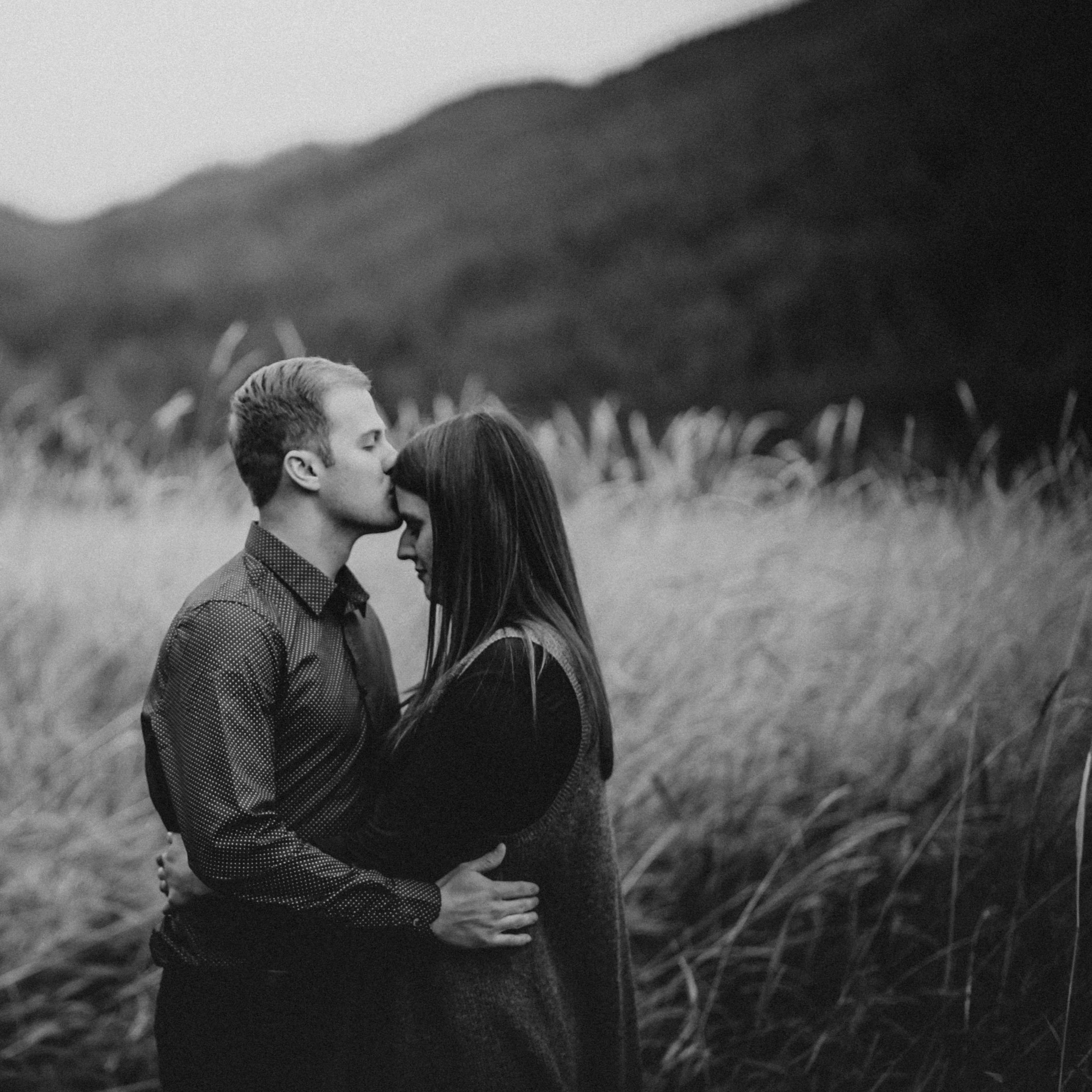 He often kisses me like this in the intimate moments after the dishes are cleaned and I'm about to head home and go to bed.