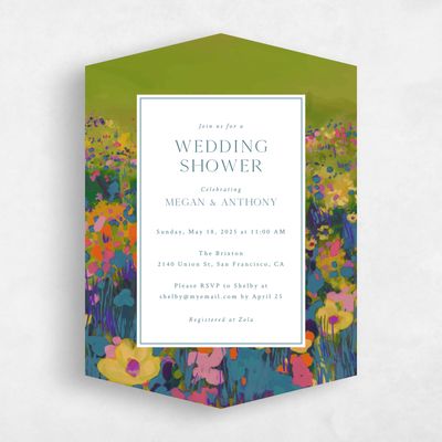 Blue Diamond Wedding Wedding Shower Invitation - Alta Portrait